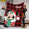 Personalized Name Christmas Minnie Blanket, Christmas Disney Blanket, Buffalo Plaid Christmas Fleece Mink Sherpa Blanket.jpg