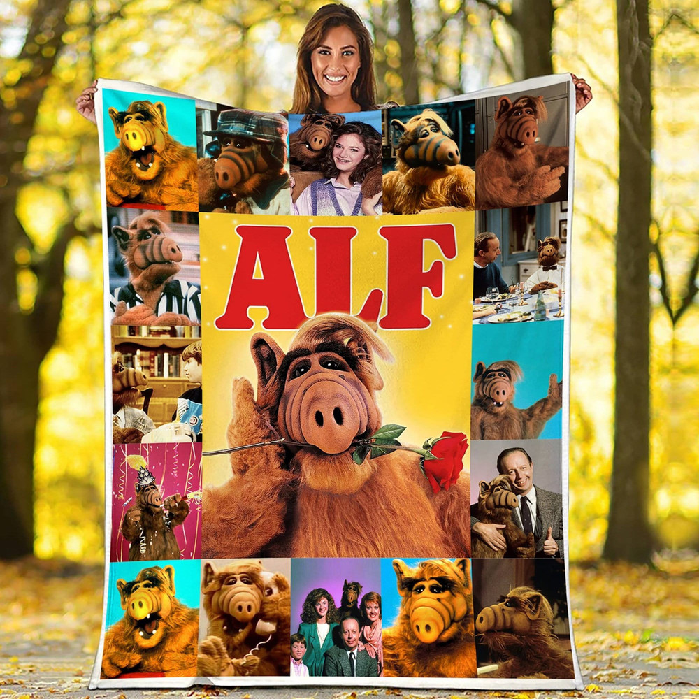 ALF Fleece Blanket  Alien Life Form Blanket   Alf Movie Throw Blanket For Bed Couch Sofa, Christmas Gifts.jpg