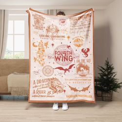 fourth wing character blanket basgiath war college blanket fourth wing
