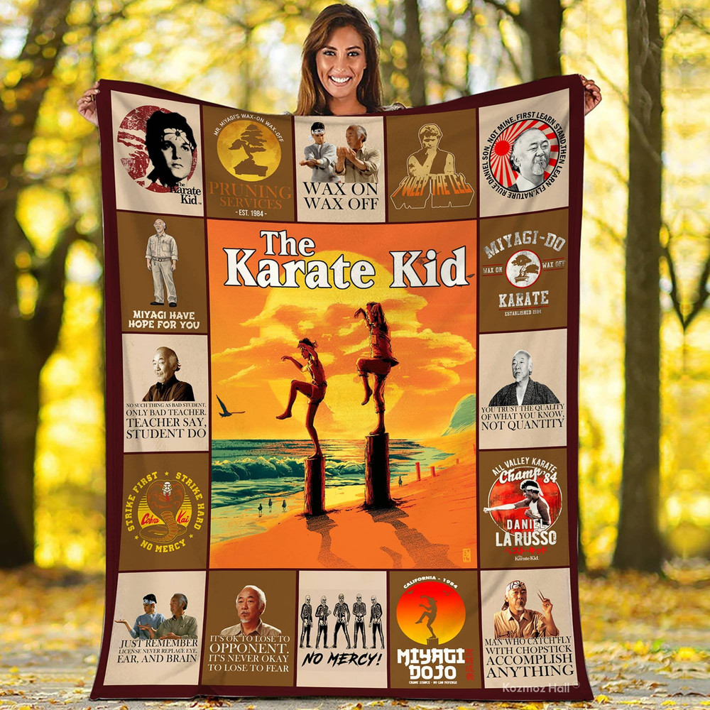 The Karate Kid Fleece Blanket Daniel Larusso Mr Miyagi Throw Blanket For Bed Couch Sofa, Christmas Gifts.jpg
