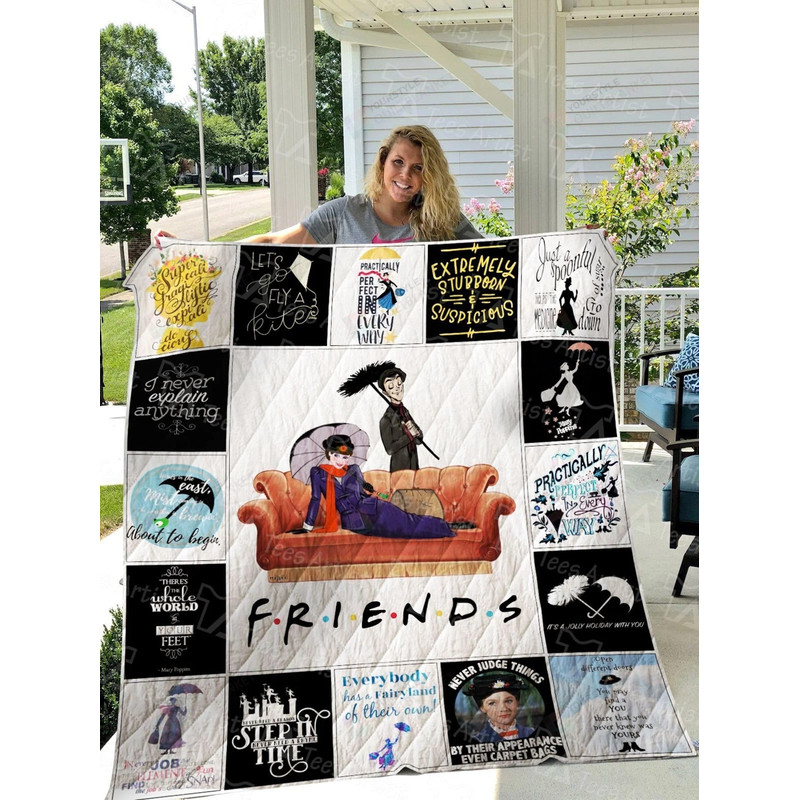 Mary Poppins Fleece Blanke Mary Poppins And Bert Blanket Disneyland Throw Blanket for Bed Couch Sofa.jpg