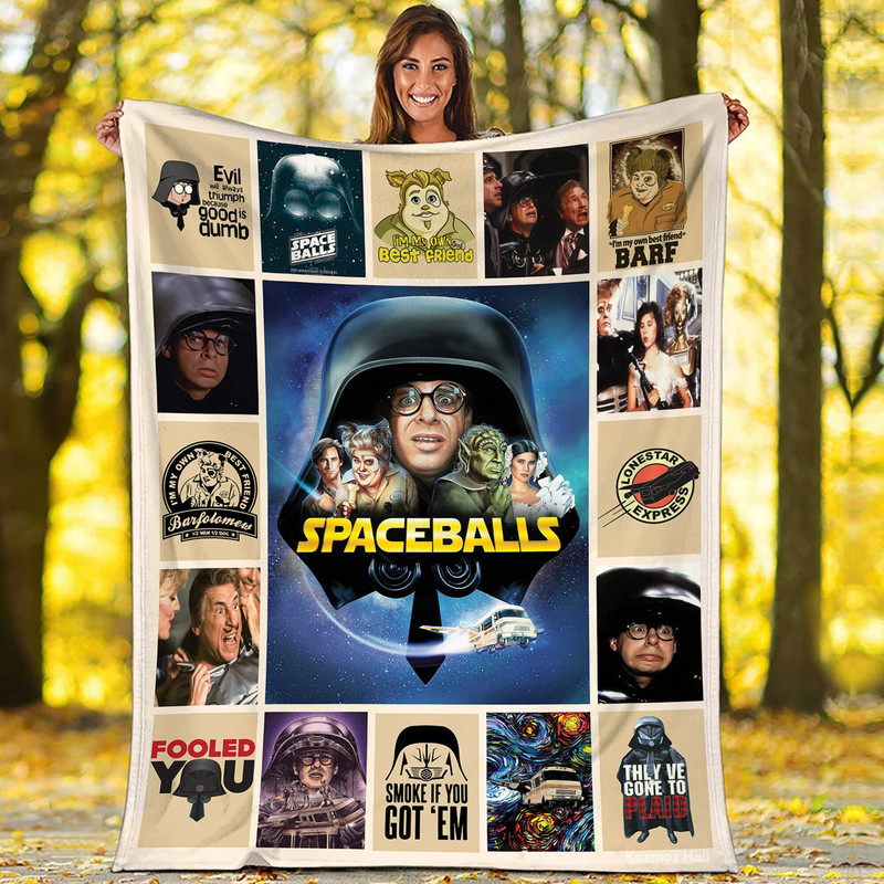Spaceballs Fleece Blanket, Dark Helmet Spaceballs Throw Blanket For Bed Couch Sofa, Christmas Gifts.jpg