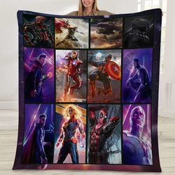 avengers endgame fleece blanket  captain american iron man thor blanke