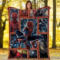 avengers spider man fleece blanket  amazing spider man peter parker bl