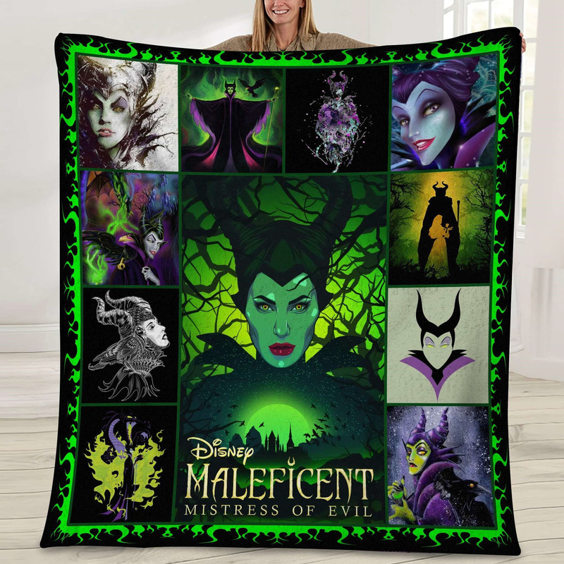 Maleficent Mistress Of Evil Fleece Blanket  Maleficent Villains Blanket  Sleeping Beauty Disneyland Throw Blanket for Bed Couch Sofa.jpg