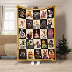 muppet show fleece blanket muppet show characters kermit the frog foz