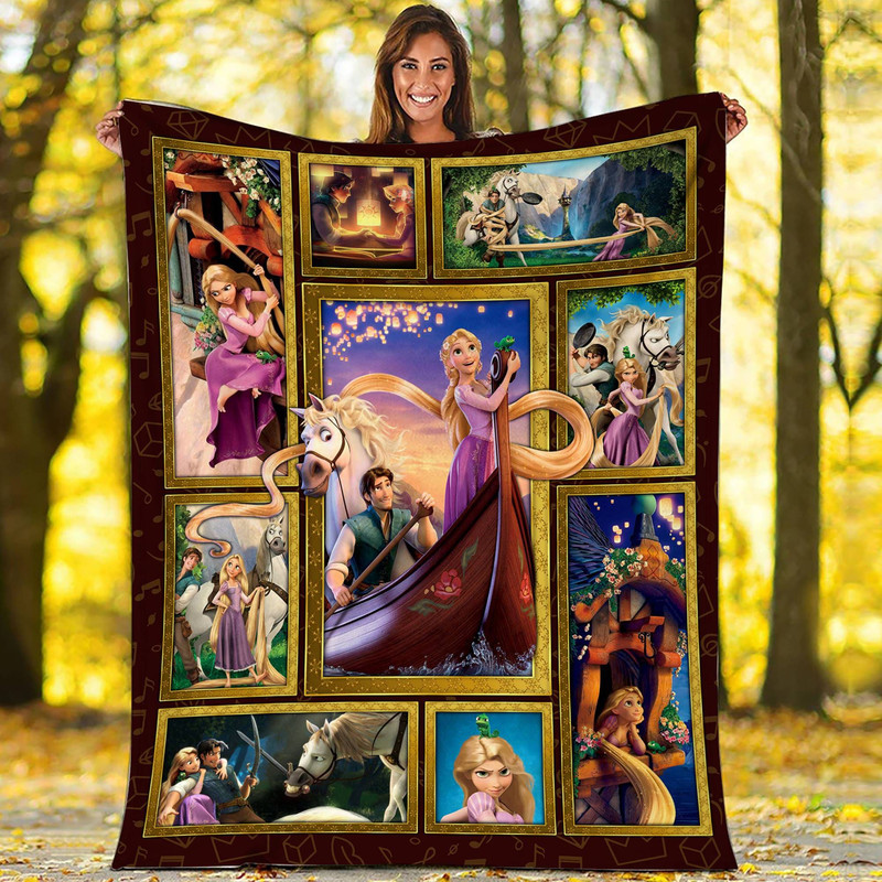 Rapunzel Tangled Fleece Blanket  Rapunzel Princess Blanket  Magic Kingdom Gift for Kids Mom Dad Throw Blanket for Couch Sofa.jpg