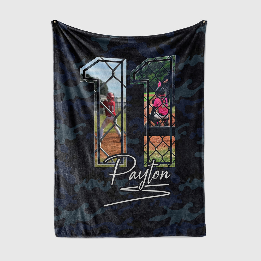 Customized Name and Photo Baseball Blanket, Baseball Blanket, Baseball Gifts For Men, Boys Baseball Gifts, Personalized Sport Gifts.jpg