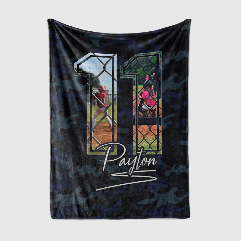 Customized Name and Photo Baseball Blanket, Baseball Blanket, Baseball Gifts For Men, Boys Baseball Gifts, Personalized Sport Gifts.jpg