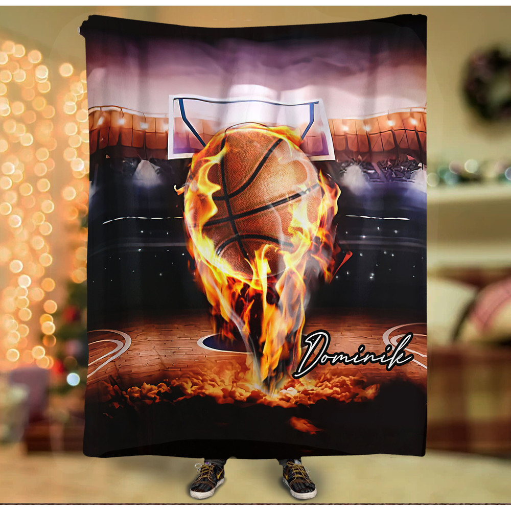 Personalized Name and Number Basketball Blanket Basketball Blanket for Son, Grandson, Basketball Boy Birthday Gift for Basketball Lover 02.jpg