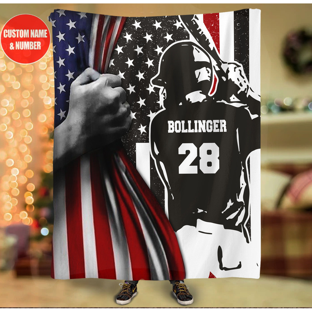 Customized Baseball Blanket, American Flag Blanket, Baseball Gifts For Men, Boys Baseball Gifts, Personalized Gifts, Birthday Gifts For Men.jpg