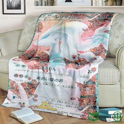 anime pkm reshiram custom soft blanket