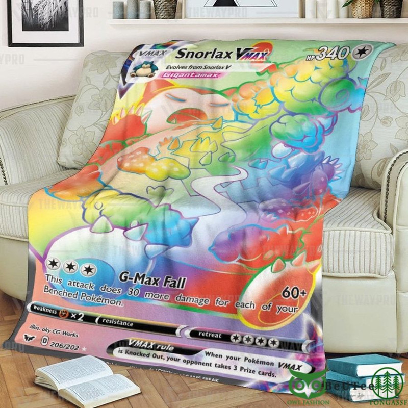 Anime PKM Snorlax VMAX Sword & Shield Custom Soft Blanket.jpg