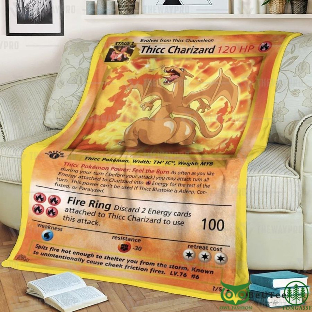 Anime PKM Thicc Charizard Custom Soft Blanket.jpg