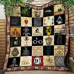 harry potter special things spells quilt blanket