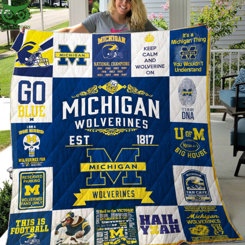 Michigan Wolverines NCAA Quilt Blanket.jpg