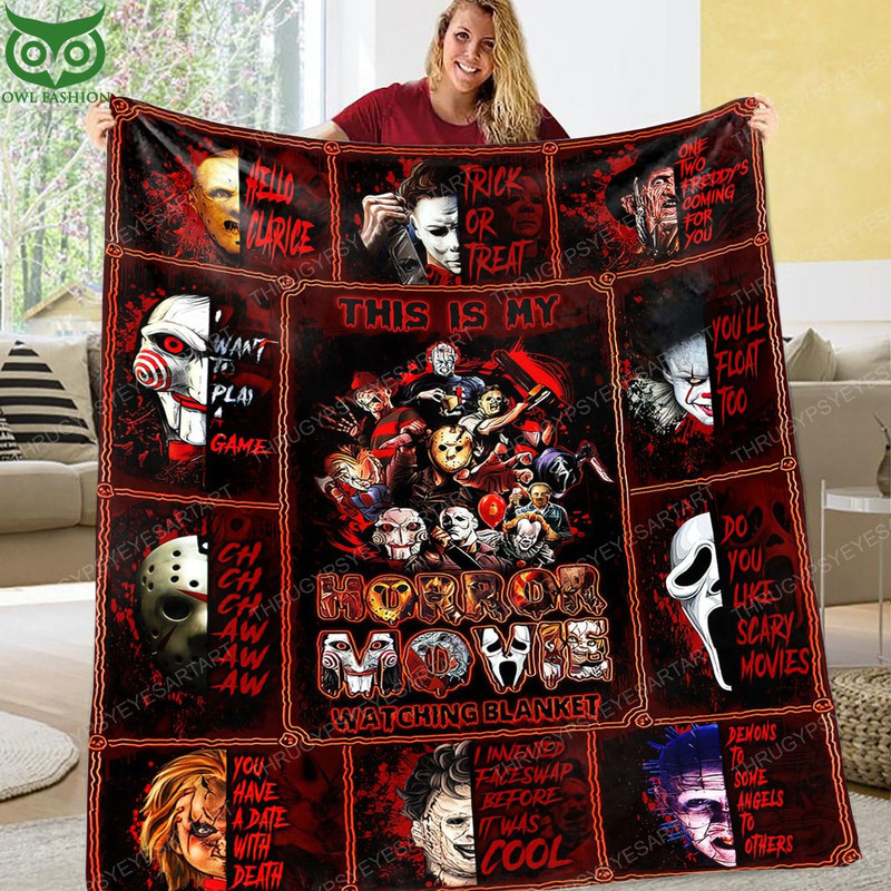 Personalized This Is My Horror Movie Characters Halloween Blanket.jpg