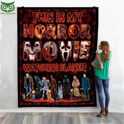 this is my horror movie watching halloween blanket quilt