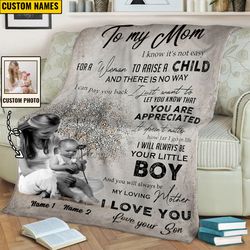 custom name and photo blanket, to my mom fleece blanket, gift ideas m