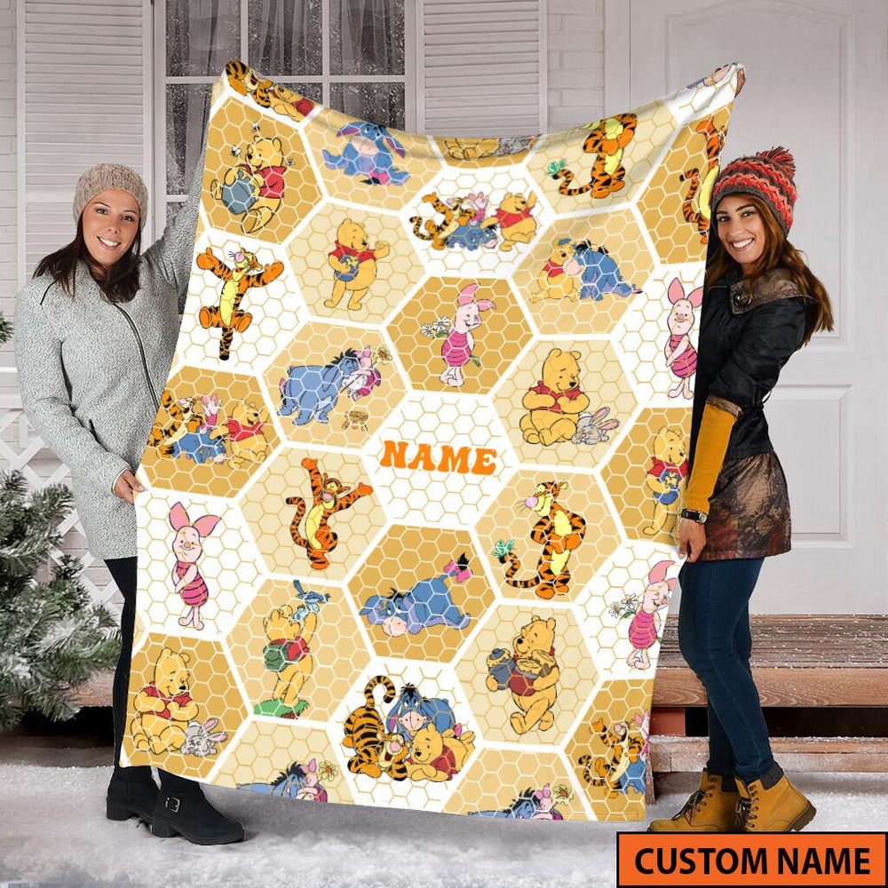Disney Winnie The Pooh Eeyore Birthday, Personalized Pooh And Piglet Blanket, Eeyore, Tiger Blanket, Theme Party Eeyore Christmas Gifts.jpg