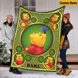 personalized cartoon characters blanket, tigger piglet eeyore blanket