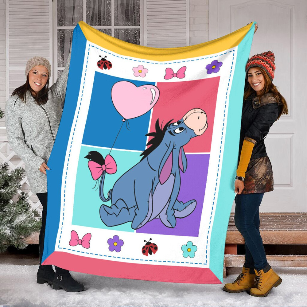 Personalized Eeyore Blanket Winnie Pooh Eeyore Fleece Mink Blanket, Winnie The Pooh Eeyore Birthday, Theme Party Eeyore Christmas Gifts.jpg