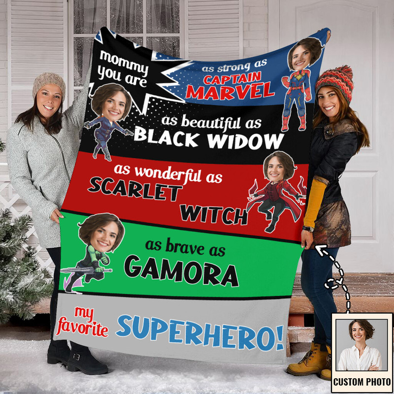 Personalized Mother's Day Blanket, Scarlet Witch Fleece Mink Sherpa Blanket, Gift For Mama Blanket, Blanket for Mom, Blanket Gift Captain.jpg