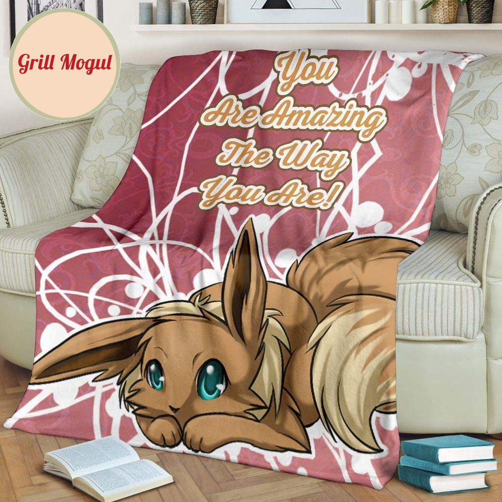 Amazing Love Quote Eevee Fleece Blanket Fan.jpg