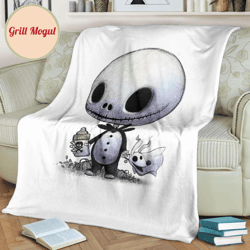 baby jack skellington and zero fleece blanket nightmare bedding decor gift