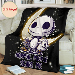 baby jack skellington fleece blanket normal people scare me