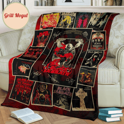 black sabbath fleece blanket rock band fan gift idea
