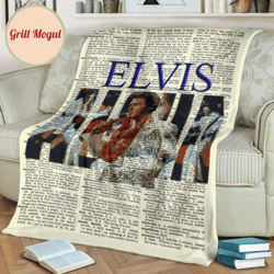 elvis presley fleece blanket for fan gift