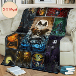 jack skellington fleece blanket gift idea for fan
