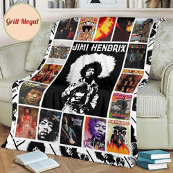 jimi hendrix fleece blanket gift for music fan