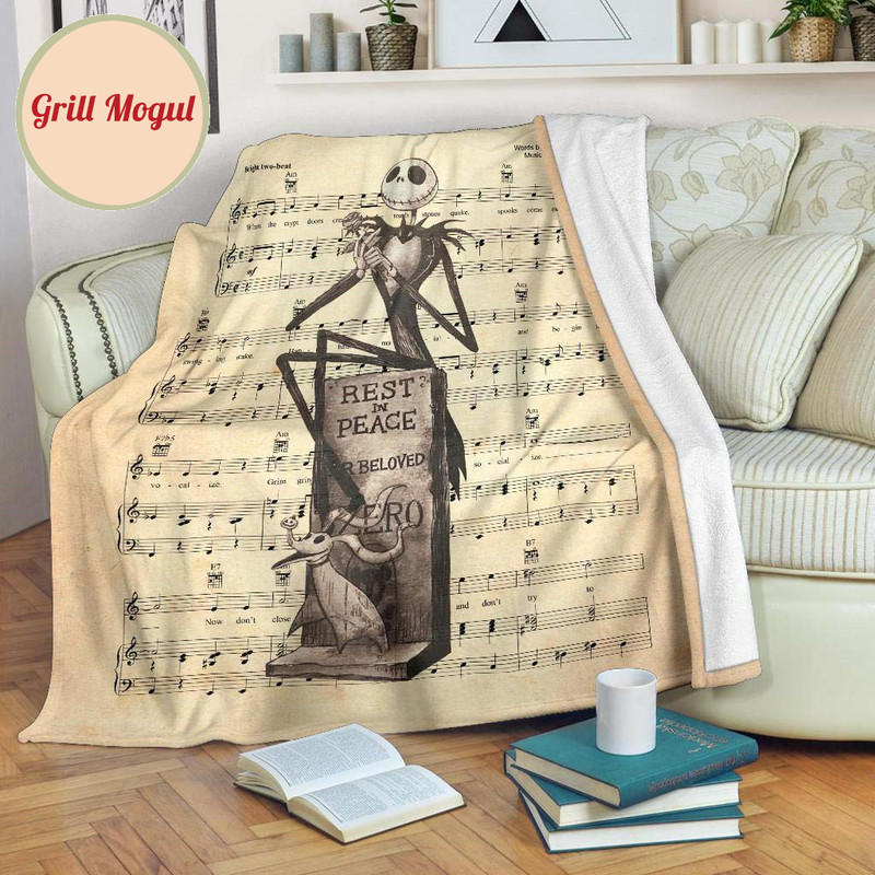 Lyric Grim Grinning Ghost Jack Skellington Fleece Blanket.jpg