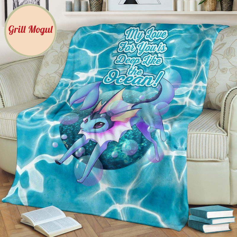 My Love For You Is Deep Like The Ocean Vaporeon Fleece Blanket.jpg