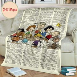 peanuts charlie browns snoopy fleece blanket