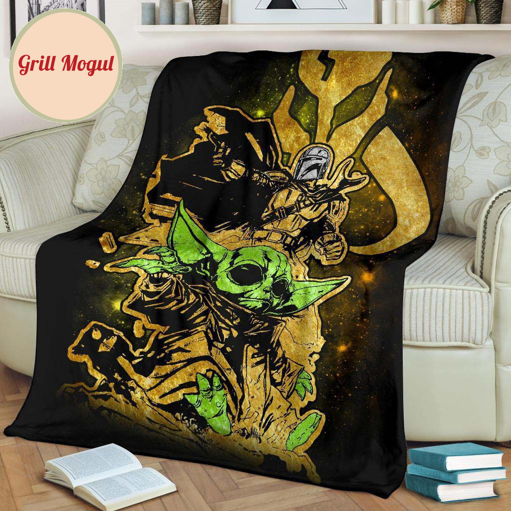 The Mandalorian Baby Yoda Fleece Blanket Star Wars Fan.jpg