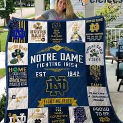 nc notre dame fighting irish blanket