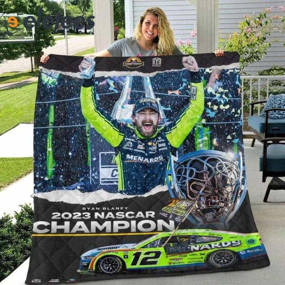 Ryan Blaney Team Penske 2023 Nascar Champion Blanket.jpg