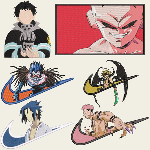 20 Anime Embroidery Designs Bundle, Anime Machine Embroidery - Inspire ...
