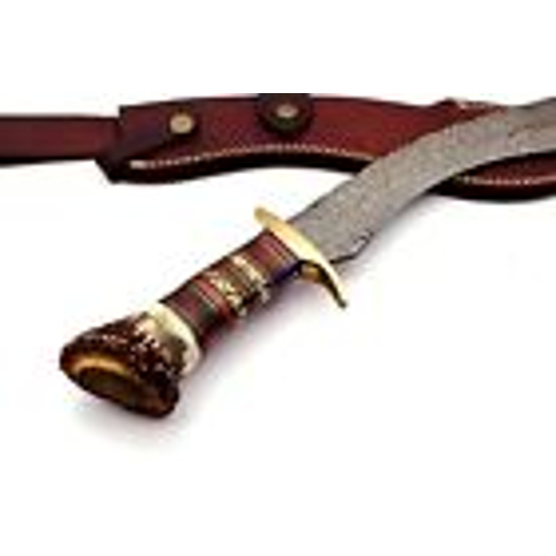 Buye Now Damascus Steel Bowie Kukri Knife