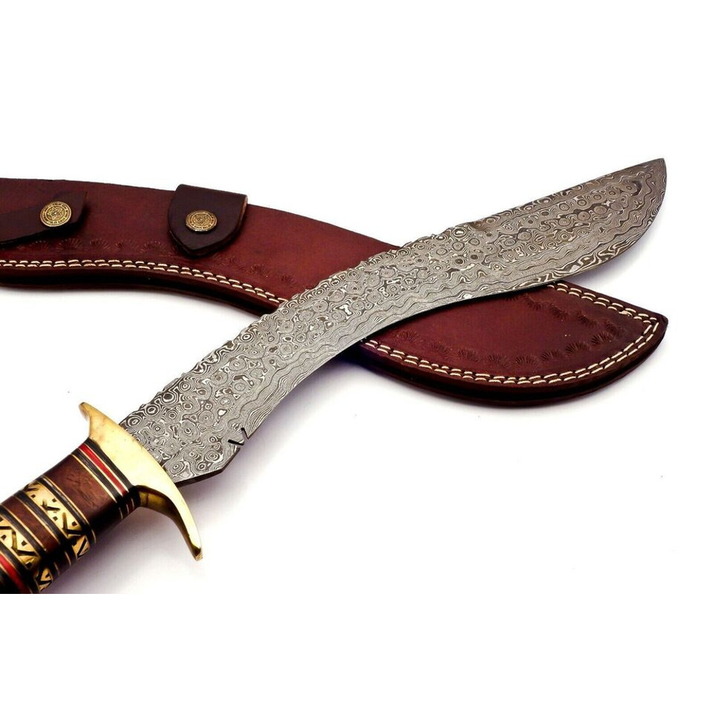 Buye Now Damascus Steel Bowie Kukri Knife