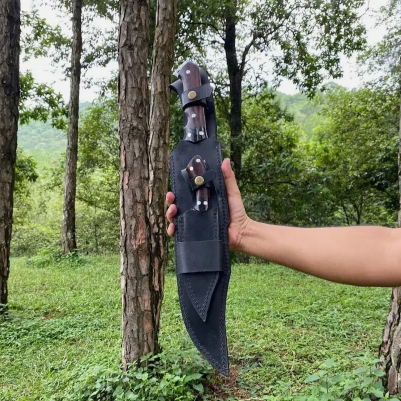 Custom Handmade Carbon Steel Blade Survival Bowie Knife Hunting Knife Camping 8