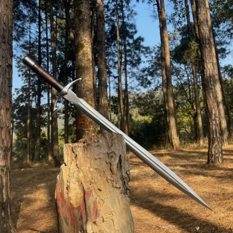 Custom Handmade Carbon Steel Blade Greek Archilles Sword  Hunting Sword Camping 2