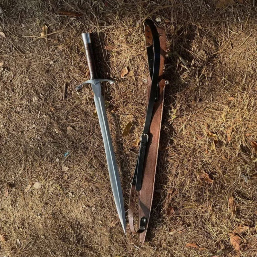 Custom Handmade Carbon Steel Blade Greek Archilles Sword  Hunting Sword Camping 3