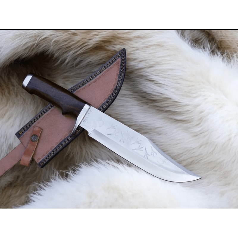 Buy Copper Damascus Hunting Bowie Knife