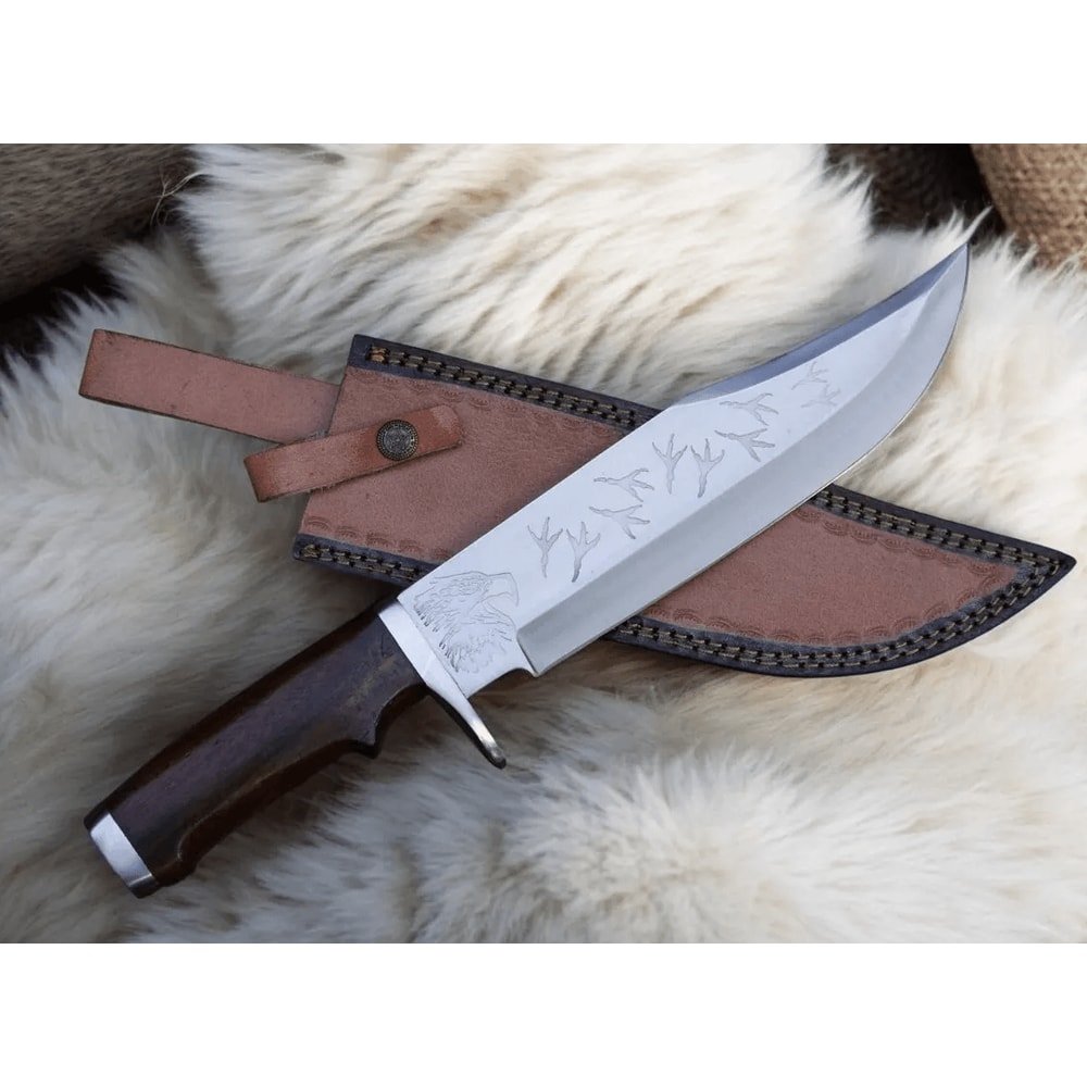 Buy Copper Damascus Hunting Bowie Knife