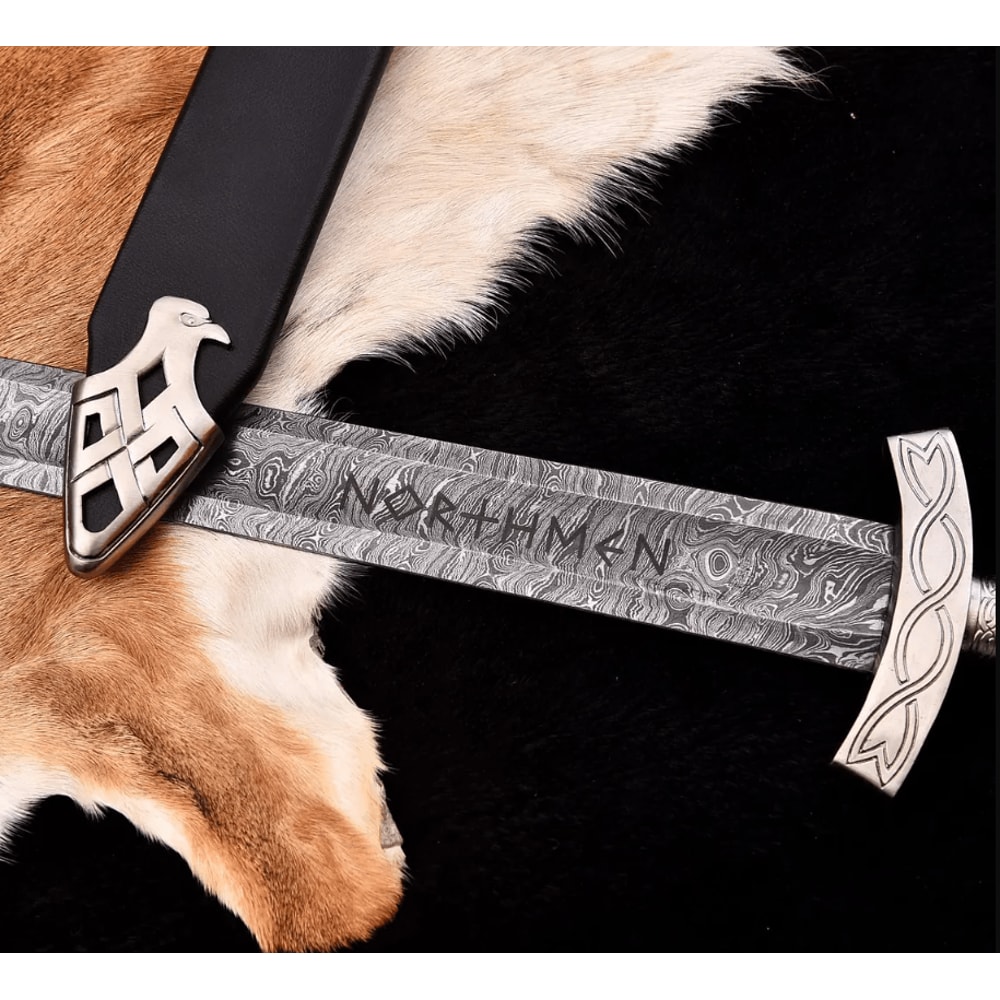 Viking Northmen Sword 31 HighCarbon Steel Blade 38 Inch Overall Collectible Sword With Scabbard 2