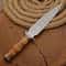 Handmade Damascus Steel Dagger Knife Leather Stack Handle Camping Knife Gift 4